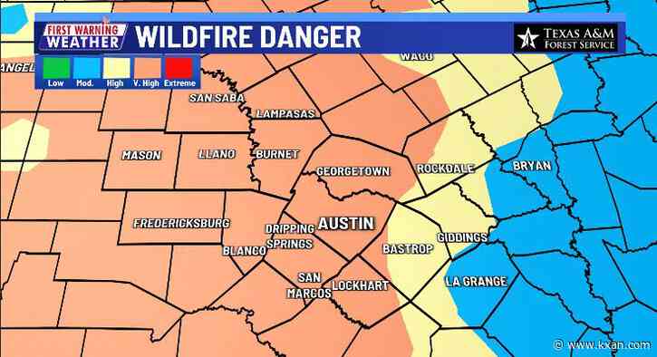 Wildfire danger rises on Friday for the Austin Metro