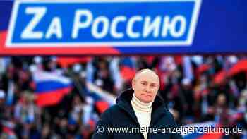 Putin hält Rede vor Zehntausenden Menschen - Show bricht ab