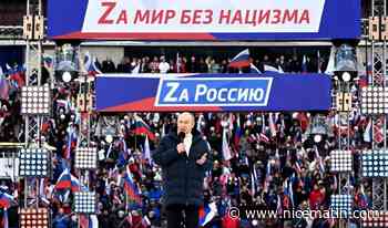 Drapeaux russes, slogans anti-nazis, chants patriotiques: démonstration de force à Moscou pour les huit ans de l'annexion de la Crimée