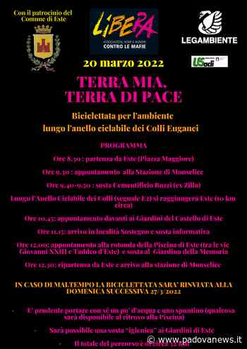 Este: “Terra mia, terra di pace” – biciclettata per l’ambiente – 20.03.22 - Padova News