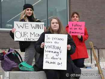 Pandemic-era Algonquin College students protest for partial tuition, fee reimbursement - Ottawa Citizen
