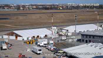 Betten und Kinderbilder - neues Leben auf Flughafen Tegel