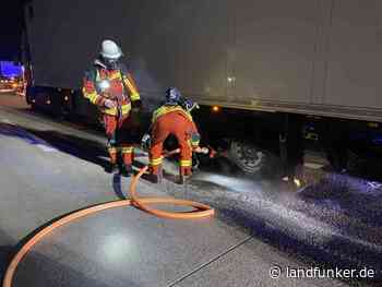 BRUCHSAL | Heißläufer an LKW-Trailer auf der BAB 5 - Landfunker
