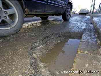Pothole complaints up, 12,000 filled so far in Edmonton this year - Edmonton Journal