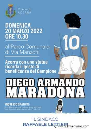 Acerra e Diego: inaugurata la statua di Maradona sul prato della partita nel fango - ilmediano.com