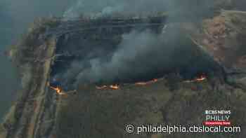 Firefighters Battle Brush Fire In National Park, Gloucester County - CBS Philly