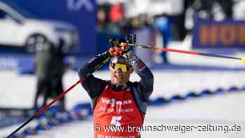 Biathlet Lesser trumpft auf: Sieg und Treffen mit dem König