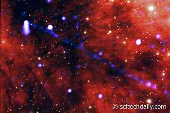 Tiny Star Unleashes Gargantuan Beam of Matter and Anti-Matter That Stretches for 40 Trillion Miles