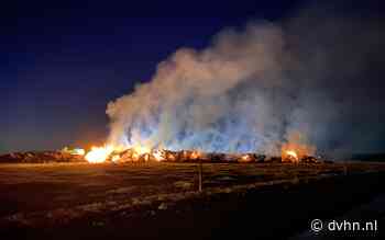 Hooibult staat in brand nabij Eursinge - Dagblad van het Noorden