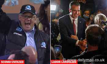 South Australia election: Labor's Peter Malinauskas wins as Scott Morrison watches Cronulla Sharks - Daily Mail