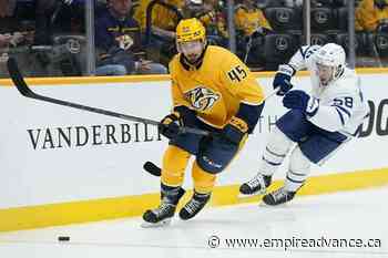 Forsberg's goal, assist lead Predators over Maple Leafs 6-3 - Virden Empire Advance