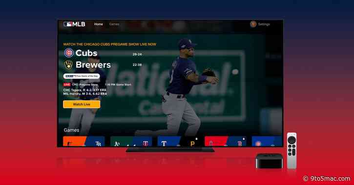 MLB․TV app for iOS and Apple TV overhauled ahead of 2022 season