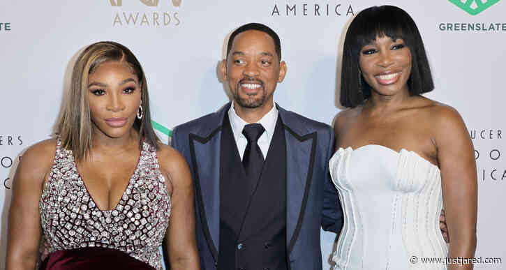 Will Smith is Joined by Venus & Serena Williams at Producers Guild Awards 2022