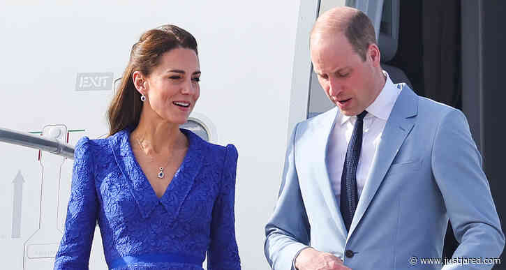 Prince William & Kate Middleton Coordinate in Blue While Arriving in Belize for Caribbean Tour