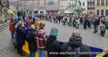 Kundgebung der Ukrainer in Aachen: „Man muss uns weiterhin sehen und hören“