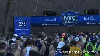 Watch Runners Cross NYC Half Marathon Finish Line - NBC New York
