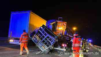 Zwei Laster krachen in Absperrung - Nordbayern.de