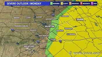 Storms spark up east of Austin Monday evening - KVUE.com