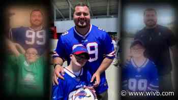 Boy with Down syndrome gets special surprise after drawing Josh Allen portrait