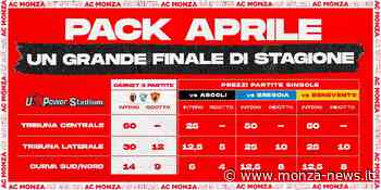 Serie B, info biglietti per le ultime tre partite di campionato: Monza - Ascoli, Monza - Brescia e Monza - Benevento, il dettaglio del pack aprile - Monza-News
