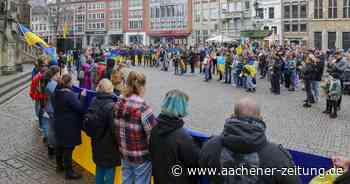 Kundgebung der Ukrainer in Aachen: „Man muss uns weiterhin sehen und hören“ - Aachener Zeitung