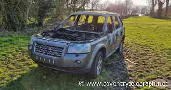 Burnt-out Land Rover abandoned at Coventry nature reserve - Coventry Live