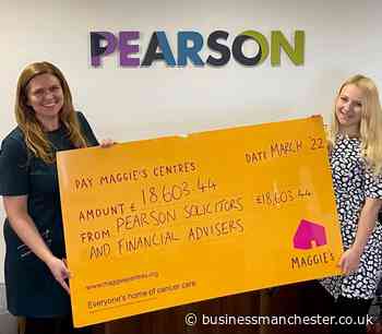 Oldham law firm Pearson Solicitors and Financial Advisers have collected an amazing £18603.44 for Maggie's Cancer Care - Business Manchester