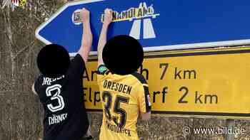 Dynamo Dresden, Sachbeschädigung: Polizei lässt Dörner Schilder putzen - BILD
