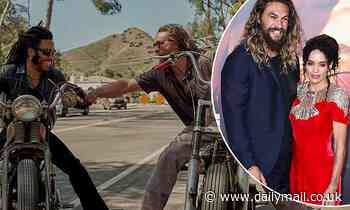 Lenny Kravitz and Jason Momoa grin ear-to-ear while accompanying each other on a motorcycle ride - Daily Mail