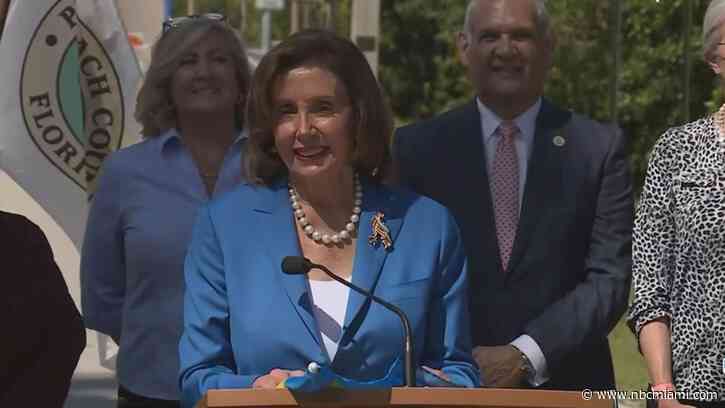 Speaker Pelosi Among Elected Officials in Delray Beach Highlighting Infrastructure Funding