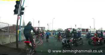 Fury as 'around 65 bikers' block Scott Arms junction running red lights - Birmingham Live