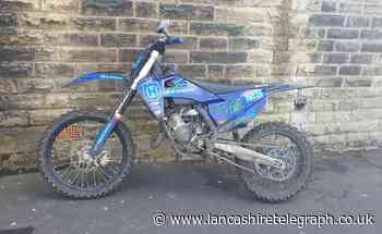 Off road motorbike seized by police in Burnley