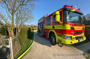 FW Ratingen: Brand in Laube - Feuerwehr im Einsatz
