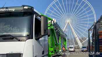 Volksfest-Stimmung in 24 Meter Höhe: Elf Schausteller wollen Frühling nach Rosenheim holen
