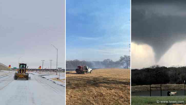 Snow, fires, storms and tornadoes — Texas' wild weather Monday