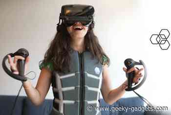 Skinetic VR haptic vest equipped with voice-coil motors