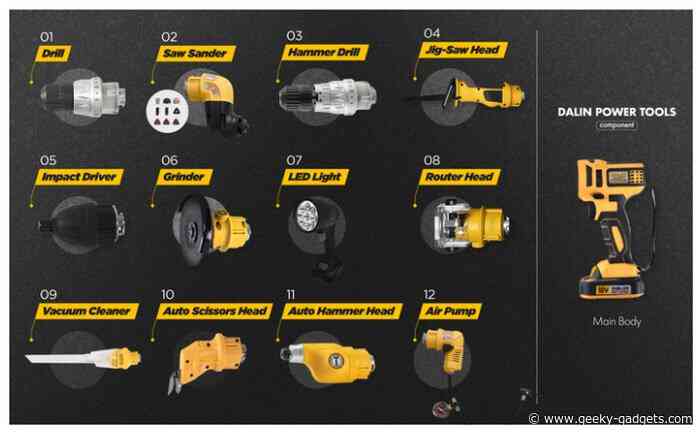 DALIN modular power tool offers 12 functions in one portable system