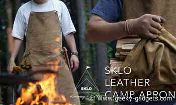 SKLO velour split leather Japanese camping apron