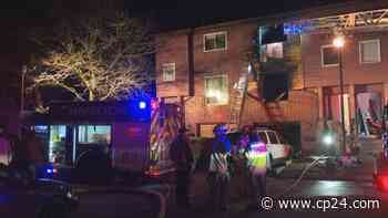 Seven people in hospital after fire breaks out in Hamilton, Ont. townhouse - CP24 Toronto's Breaking News