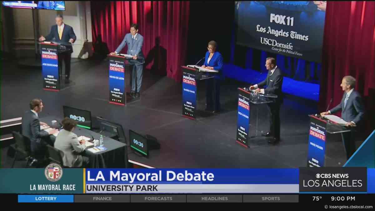 Top 5 Polling LA Mayoral Candidates Face Off In Debate Tuesday Night