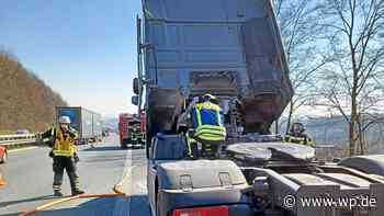 A 44 bei Marsberg: Lkw-Fahrer bei Feuer geistesgegenwärtig - WP News