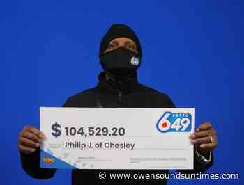 Chesley man wins over $100000 playing Lotto 6/49 - Owen Sound Sun Times