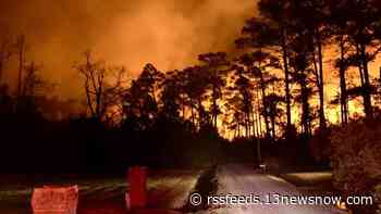 Wildfire in Abington section of Gloucester burns 100 acres of land, no injuries or home damage