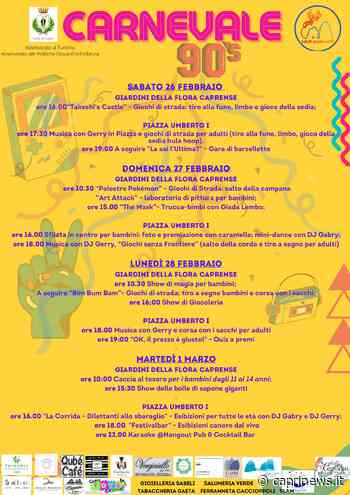 Carnevale a Capri: il programma degli eventi dal 26 febbraio al primo marzo - Capri News