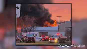 Williamson chemical plant fire under control; 2 firefighters suffer minor injuries
