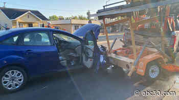 Construction worker hit by car in central Fresno
