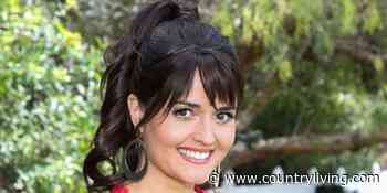 Hallmark Star Danica McKellar Just Wore the Most Stunning Blue Cut-Out Corset Dress - Country Living