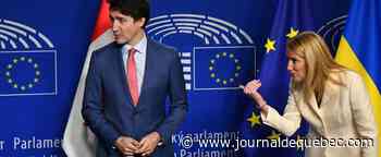 «Nous ne pouvons laisser tomber l’Ukraine», dit Trudeau au Parlement européen