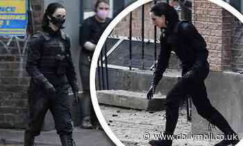 Gemma Arterton dons stab vest and carries gun as she films for Disney+ series Culprits - Daily Mail