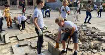 Leerlingen De Kiekeboes ruilen klinkers voor groene speelplaats - Het Laatste Nieuws